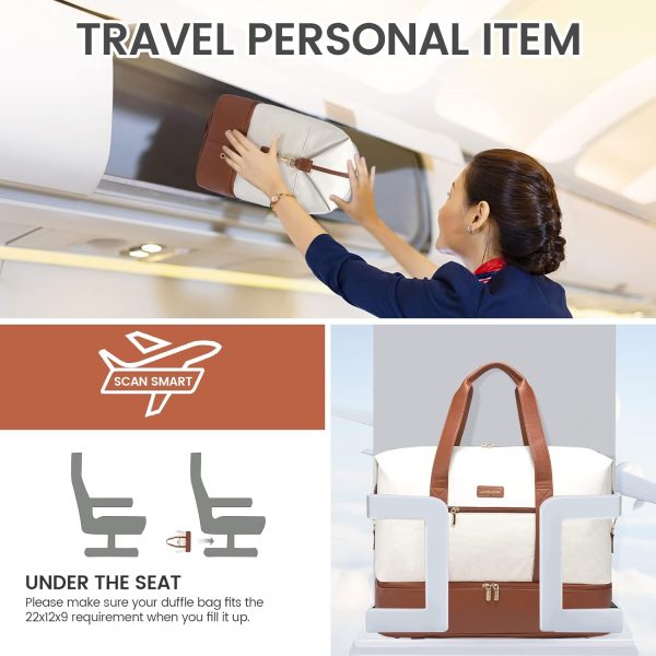 LOVEVOOK Weekender Bag, Large Travel Duffel Bag for Women with 2 Packing Cubes, Carry on Overnight Bag with Shoe Compartment, Mom Hospital Bags for Labor and Delivery - Image 41