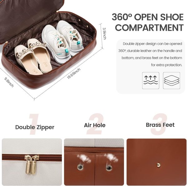 LOVEVOOK Weekender Bag, Large Travel Duffel Bag for Women with 2 Packing Cubes, Carry on Overnight Bag with Shoe Compartment, Mom Hospital Bags for Labor and Delivery - Image 43