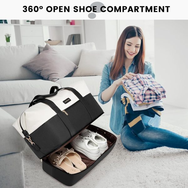 LOVEVOOK Weekender Bag, Large Travel Duffel Bag for Women with 2 Packing Cubes, Carry on Overnight Bag with Shoe Compartment, Mom Hospital Bags for Labor and Delivery - Image 49
