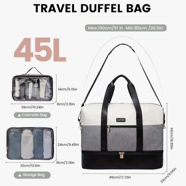 LOVEVOOK Weekender Bag, Large Travel Duffel Bag for Women with 2 Packing Cubes, Carry on Overnight Bag with Shoe Compartment, Mom Hospital Bags for Labor and Delivery - Image 53
