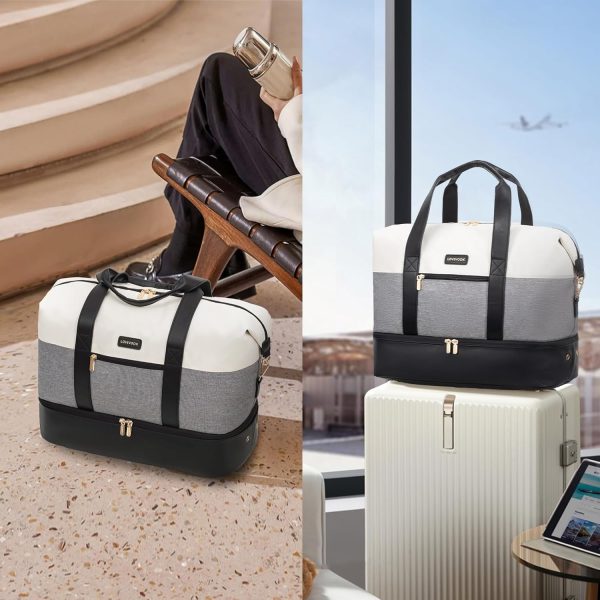 LOVEVOOK Weekender Bag, Large Travel Duffel Bag for Women with 2 Packing Cubes, Carry on Overnight Bag with Shoe Compartment, Mom Hospital Bags for Labor and Delivery - Image 60