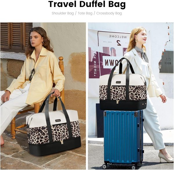 LOVEVOOK Weekender Bag, Large Travel Duffel Bag for Women with 2 Packing Cubes, Carry on Overnight Bag with Shoe Compartment, Mom Hospital Bags for Labor and Delivery - Image 62