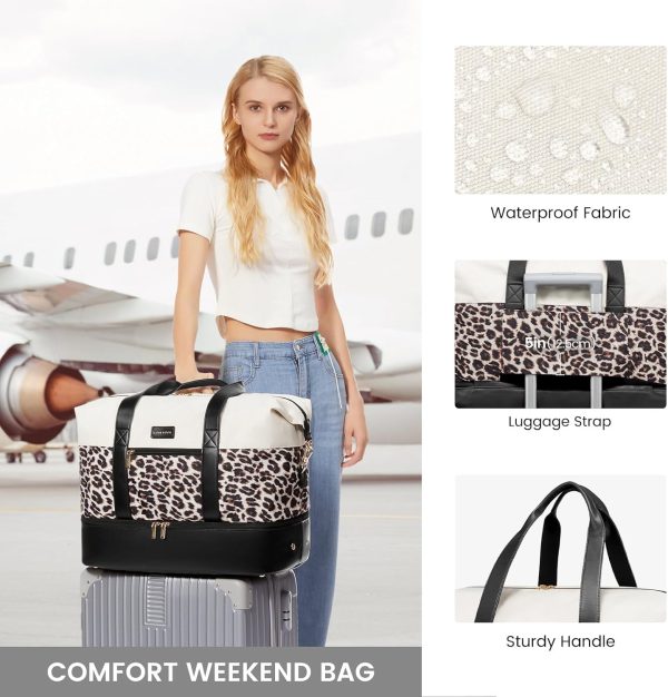 LOVEVOOK Weekender Bag, Large Travel Duffel Bag for Women with 2 Packing Cubes, Carry on Overnight Bag with Shoe Compartment, Mom Hospital Bags for Labor and Delivery - Image 66