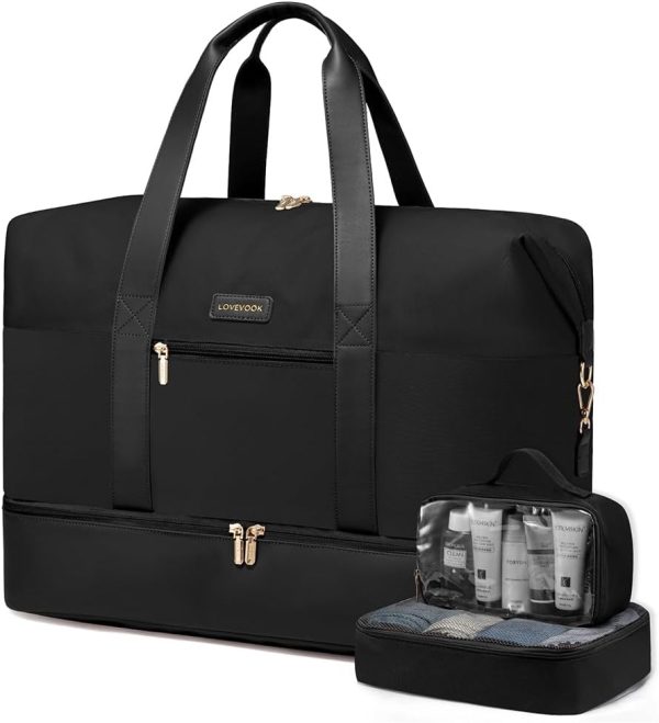 LOVEVOOK Weekender Bag, Large Travel Duffel Bag for Women with 2 Packing Cubes, Carry on Overnight Bag with Shoe Compartment, Mom Hospital Bags for Labor and Delivery - Image 67