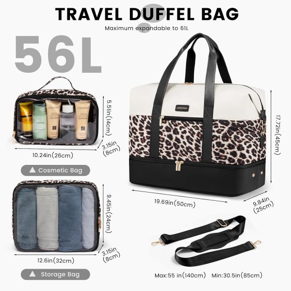 LOVEVOOK Weekender Bag, Large Travel Duffel Bag for Women with 2 Packing Cubes, Carry on Overnight Bag with Shoe Compartment, Mom Hospital Bags for Labor and Delivery - Image 74