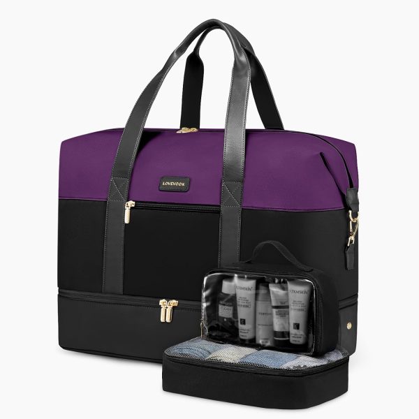 LOVEVOOK Weekender Bag, Large Travel Duffel Bag for Women with 2 Packing Cubes, Carry on Overnight Bag with Shoe Compartment, Mom Hospital Bags for Labor and Delivery - Image 77