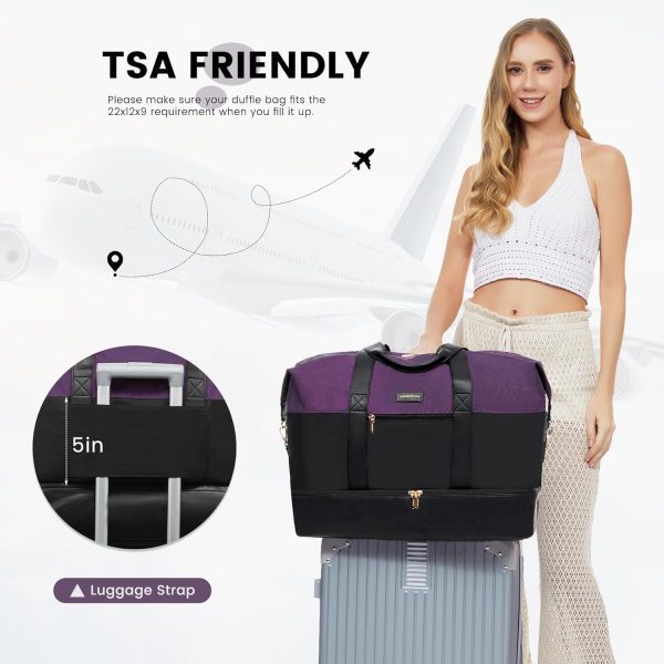 LOVEVOOK Weekender Bag, Large Travel Duffel Bag for Women with 2 Packing Cubes, Carry on Overnight Bag with Shoe Compartment, Mom Hospital Bags for Labor and Delivery - Image 82