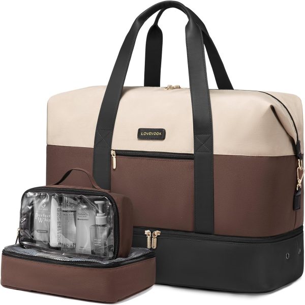 LOVEVOOK Weekender Bag, Large Travel Duffel Bag for Women with 2 Packing Cubes, Carry on Overnight Bag with Shoe Compartment, Mom Hospital Bags for Labor and Delivery - Image 90