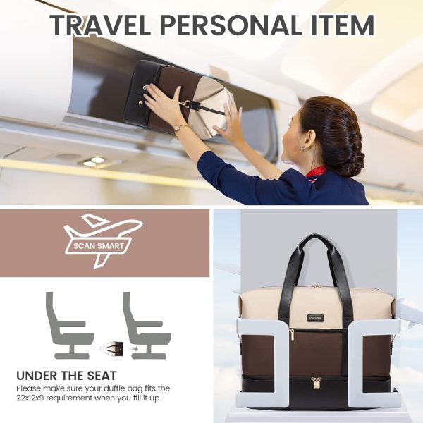 LOVEVOOK Weekender Bag, Large Travel Duffel Bag for Women with 2 Packing Cubes, Carry on Overnight Bag with Shoe Compartment, Mom Hospital Bags for Labor and Delivery - Image 93