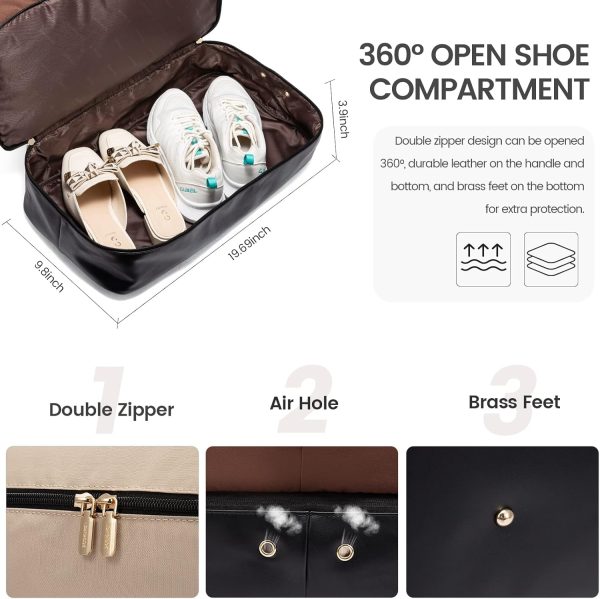 LOVEVOOK Weekender Bag, Large Travel Duffel Bag for Women with 2 Packing Cubes, Carry on Overnight Bag with Shoe Compartment, Mom Hospital Bags for Labor and Delivery - Image 95