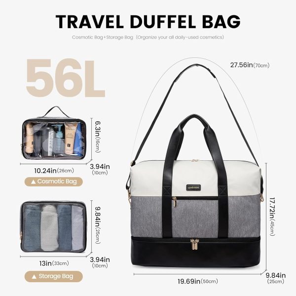 LOVEVOOK Weekender Bag, Large Travel Duffel Bag for Women with 2 Packing Cubes, Carry on Overnight Bag with Shoe Compartment, Mom Hospital Bags for Labor and Delivery - Image 99