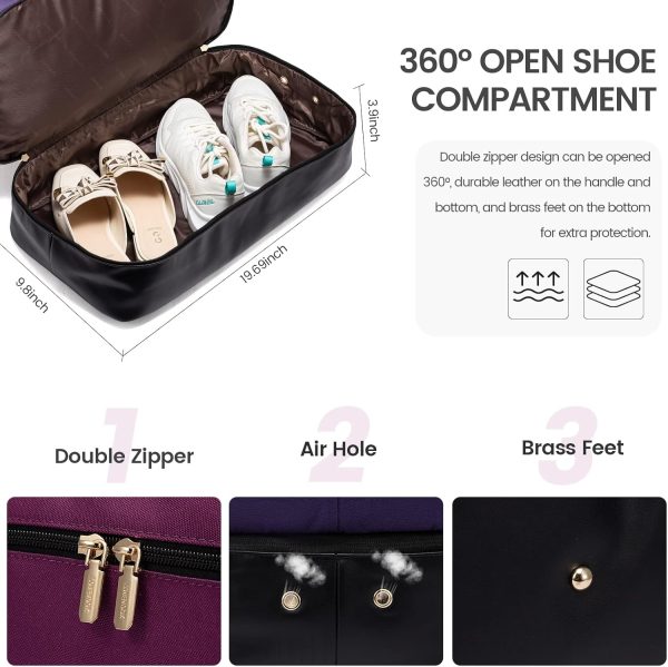 LOVEVOOK Weekender Bag, Large Travel Duffel Bag for Women with 2 Packing Cubes, Carry on Overnight Bag with Shoe Compartment, Mom Hospital Bags for Labor and Delivery - Image 114