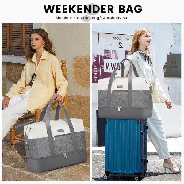 LOVEVOOK Weekender Bag, Large Travel Duffel Bag for Women with 2 Packing Cubes, Carry on Overnight Bag with Shoe Compartment, Mom Hospital Bags for Labor and Delivery - Image 118