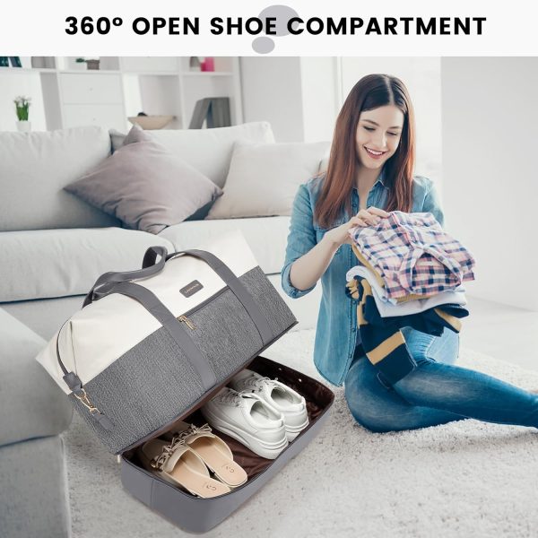 LOVEVOOK Weekender Bag, Large Travel Duffel Bag for Women with 2 Packing Cubes, Carry on Overnight Bag with Shoe Compartment, Mom Hospital Bags for Labor and Delivery - Image 119