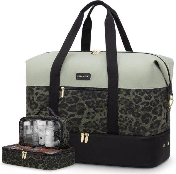 LOVEVOOK Weekender Bag, Large Travel Duffel Bag for Women with 2 Packing Cubes, Carry on Overnight Bag with Shoe Compartment, Mom Hospital Bags for Labor and Delivery - Image 140