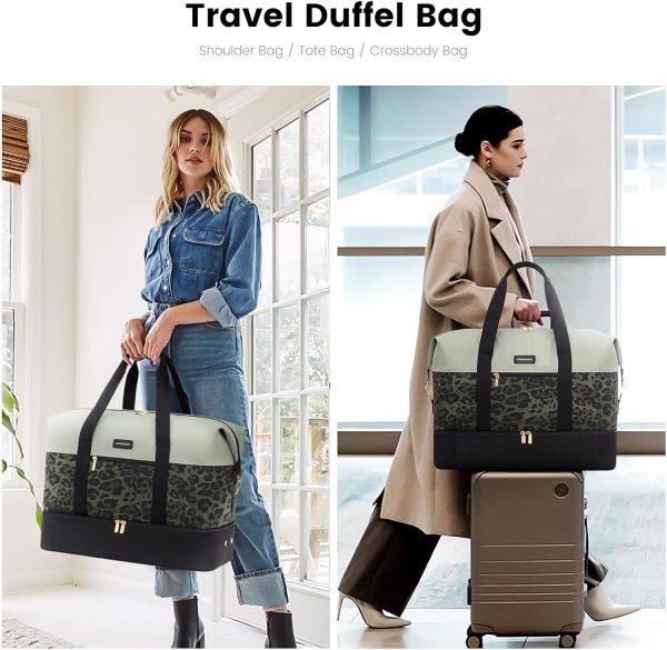 LOVEVOOK Weekender Bag, Large Travel Duffel Bag for Women with 2 Packing Cubes, Carry on Overnight Bag with Shoe Compartment, Mom Hospital Bags for Labor and Delivery - Image 141