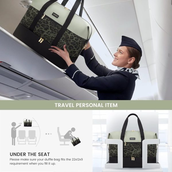 LOVEVOOK Weekender Bag, Large Travel Duffel Bag for Women with 2 Packing Cubes, Carry on Overnight Bag with Shoe Compartment, Mom Hospital Bags for Labor and Delivery - Image 143