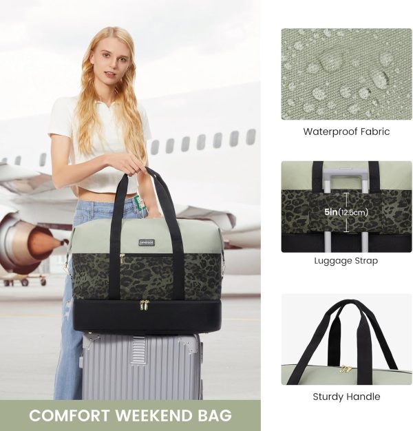 LOVEVOOK Weekender Bag, Large Travel Duffel Bag for Women with 2 Packing Cubes, Carry on Overnight Bag with Shoe Compartment, Mom Hospital Bags for Labor and Delivery - Image 146