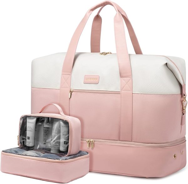 LOVEVOOK Weekender Bag, Large Travel Duffel Bag for Women with 2 Packing Cubes, Carry on Overnight Bag with Shoe Compartment, Mom Hospital Bags for Labor and Delivery - Image 148