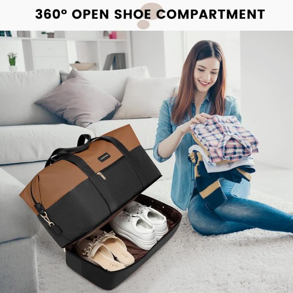 LOVEVOOK Weekender Bag, Large Travel Duffel Bag for Women with 2 Packing Cubes, Carry on Overnight Bag with Shoe Compartment, Mom Hospital Bags for Labor and Delivery - Image 160