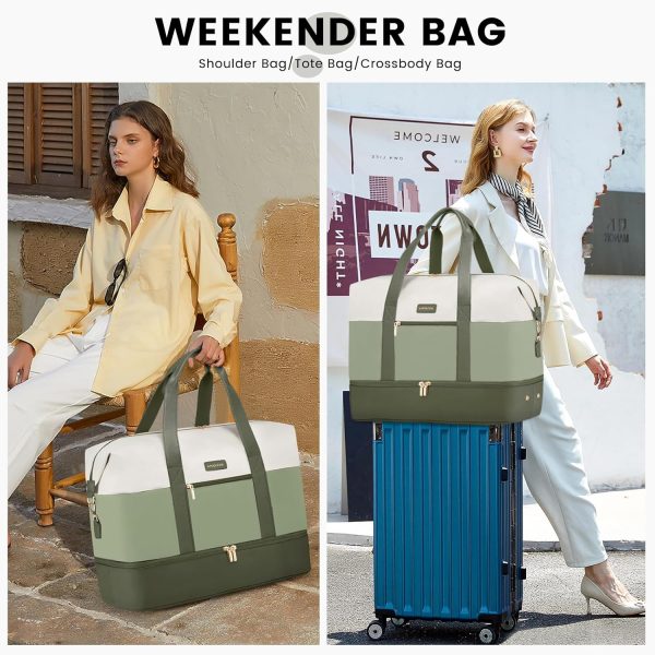 LOVEVOOK Weekender Bag, Large Travel Duffel Bag for Women with 2 Packing Cubes, Carry on Overnight Bag with Shoe Compartment, Mom Hospital Bags for Labor and Delivery - Image 170