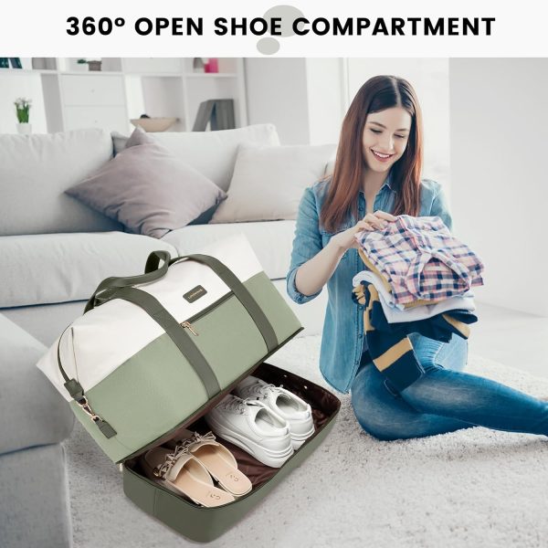 LOVEVOOK Weekender Bag, Large Travel Duffel Bag for Women with 2 Packing Cubes, Carry on Overnight Bag with Shoe Compartment, Mom Hospital Bags for Labor and Delivery - Image 171