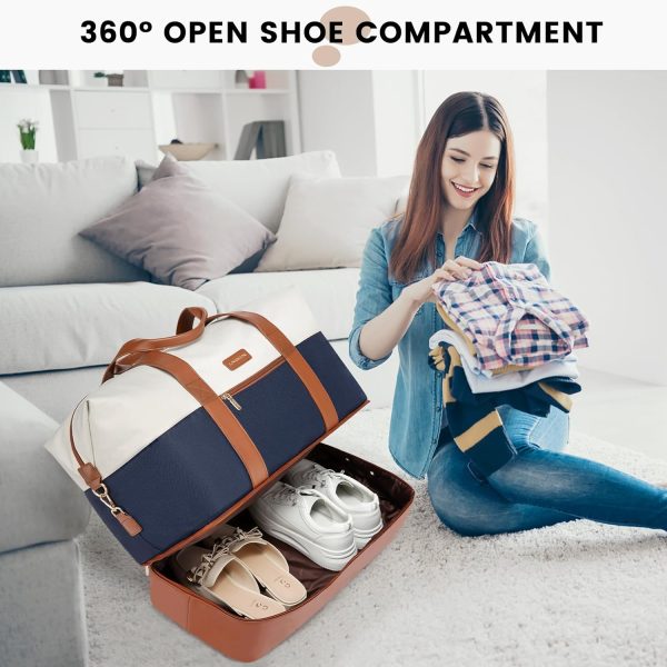 LOVEVOOK Weekender Bag, Large Travel Duffel Bag for Women with 2 Packing Cubes, Carry on Overnight Bag with Shoe Compartment, Mom Hospital Bags for Labor and Delivery - Image 178