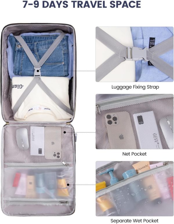 LOVEVOOK 40L Travel Backpack for Women & Men, Large Carry on Backpack for Airplanes with 3 Packing Cubes, TSA Personal Item Travel Bag fits 17" Laptop, Waterproof Weekender Essentials Airline Approved - Image 27