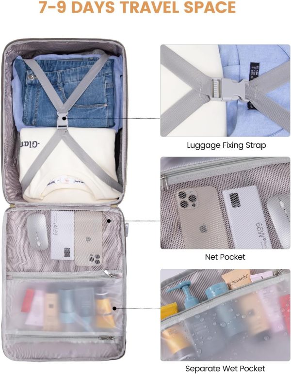 LOVEVOOK 40L Travel Backpack for Women & Men, Large Carry on Backpack for Airplanes with 3 Packing Cubes, TSA Personal Item Travel Bag fits 17" Laptop, Waterproof Weekender Essentials Airline Approved - Image 54