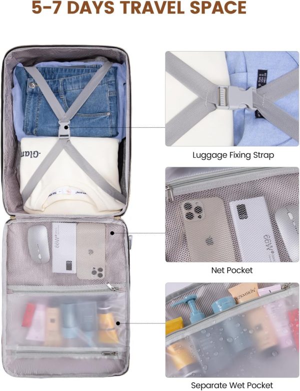 LOVEVOOK 40L Travel Backpack for Women & Men, Large Carry on Backpack for Airplanes with 3 Packing Cubes, TSA Personal Item Travel Bag fits 17" Laptop, Waterproof Weekender Essentials Airline Approved - Image 92