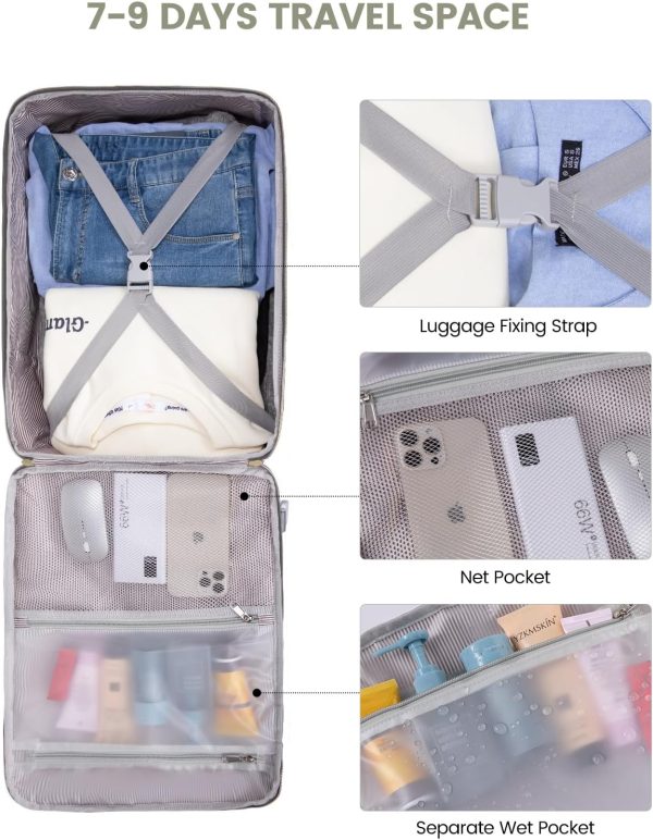 LOVEVOOK 40L Travel Backpack for Women & Men, Large Carry on Backpack for Airplanes with 3 Packing Cubes, TSA Personal Item Travel Bag fits 17" Laptop, Waterproof Weekender Essentials Airline Approved - Image 101