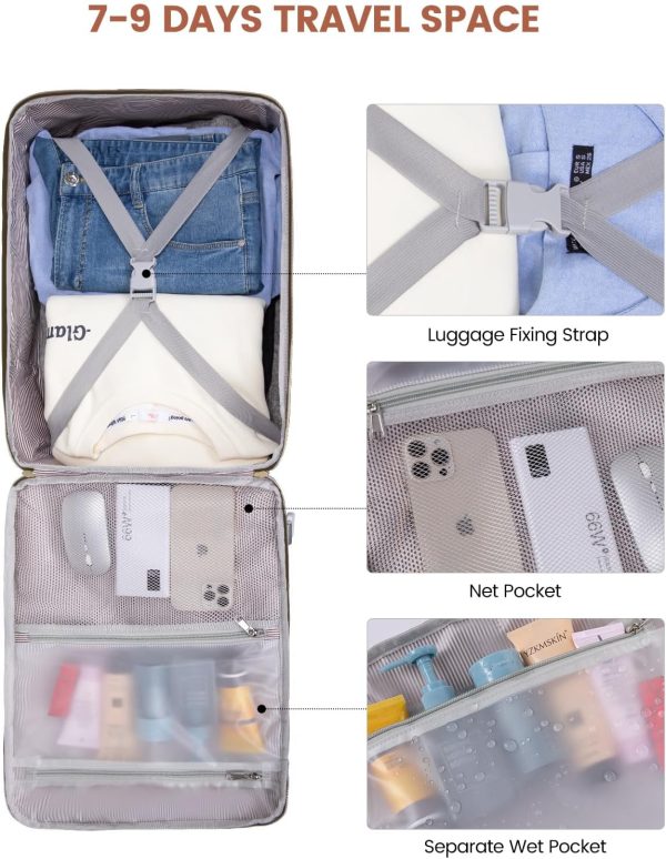LOVEVOOK 40L Travel Backpack for Women & Men, Large Carry on Backpack for Airplanes with 3 Packing Cubes, TSA Personal Item Travel Bag fits 17" Laptop, Waterproof Weekender Essentials Airline Approved - Image 104