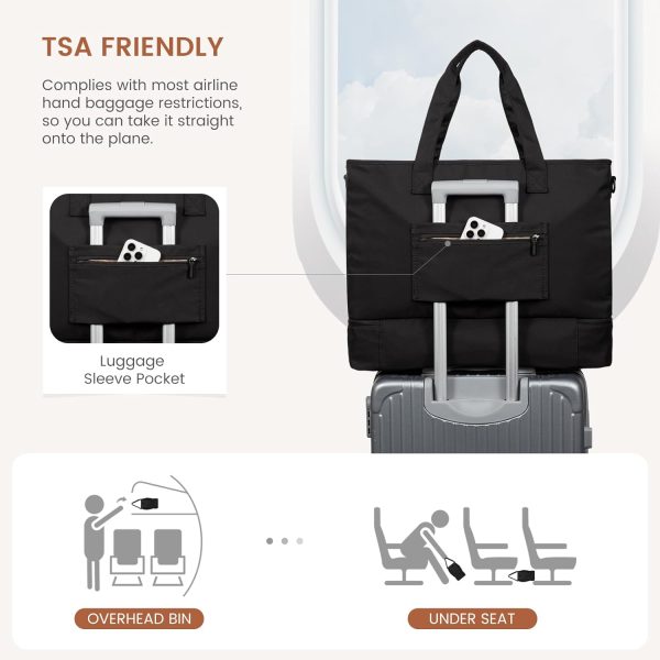 LOVEVOOK Weekender Bags for Women Travel, Large Personal Item Travel Overnight Bag, Carry on Duffle Bags with Shoe Compartment, Toiletry Bag, Wet Pocket, for Airplane, Hospital Labor Delivery - Image 5