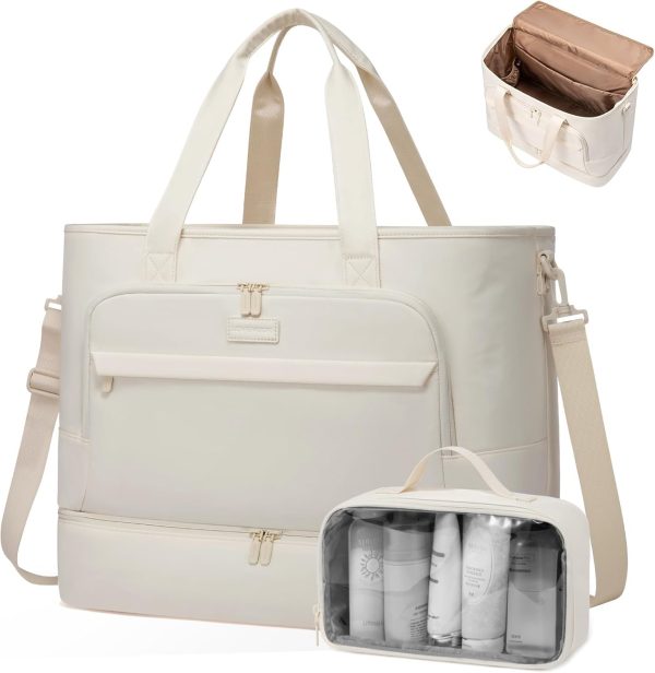 LOVEVOOK Weekender Bags for Women Travel, Large Personal Item Travel Overnight Bag, Carry on Duffle Bags with Shoe Compartment, Toiletry Bag, Wet Pocket, for Airplane, Hospital Labor Delivery - Image 9