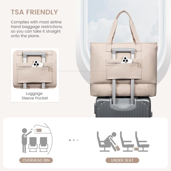 LOVEVOOK Weekender Bags for Women Travel, Large Personal Item Travel Overnight Bag, Carry on Duffle Bags with Shoe Compartment, Toiletry Bag, Wet Pocket, for Airplane, Hospital Labor Delivery - Image 20