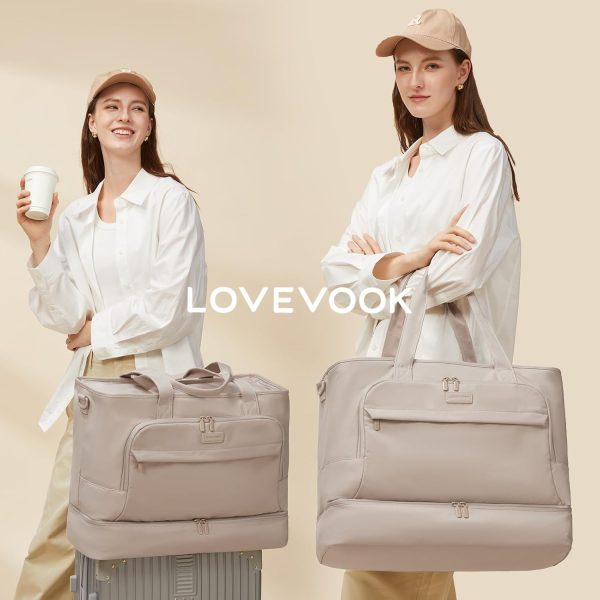 LOVEVOOK Weekender Bags for Women Travel, Large Personal Item Travel Overnight Bag, Carry on Duffle Bags with Shoe Compartment, Toiletry Bag, Wet Pocket, for Airplane, Hospital Labor Delivery - Image 24