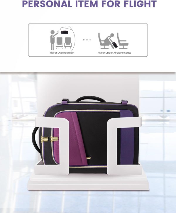 LOVEVOOK Travel Backpack for Women, 40L Carry On Backpack Flight Approved, Large Personal Item Bag Fits 17 inch Laptop, TSA Approved Luggage with 3 Packing Cubes,Waterproof Weekender Gym Daypack - Image 16