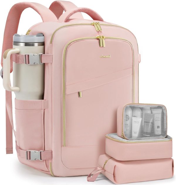 LOVEVOOK Travel Backpack for Women, 40L Carry On Backpack Flight Approved, Large Personal Item Bag Fits 17 inch Laptop, TSA Approved Luggage with 3 Packing Cubes,Waterproof Weekender Gym Daypack - Image 22