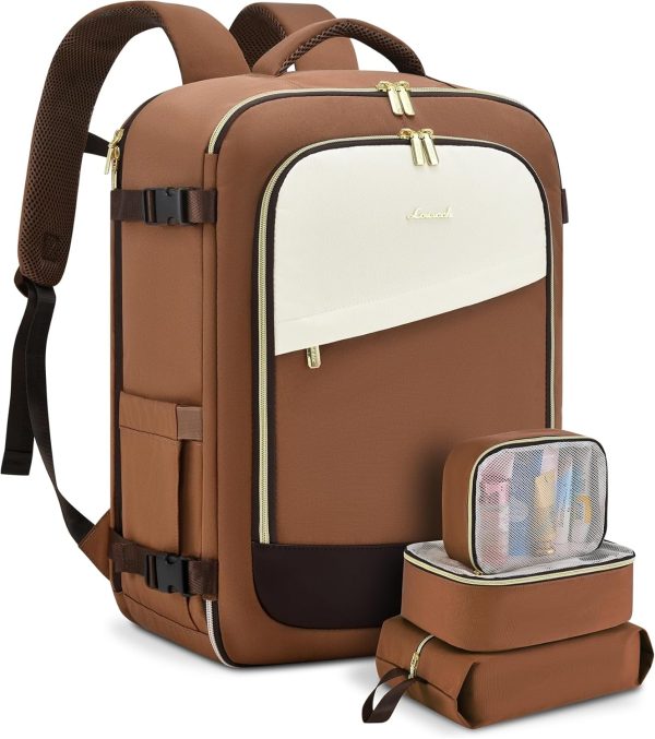LOVEVOOK Travel Backpack for Women, 40L Carry On Backpack Flight Approved, Large Personal Item Bag Fits 17 inch Laptop, TSA Approved Luggage with 3 Packing Cubes,Waterproof Weekender Gym Daypack - Image 43