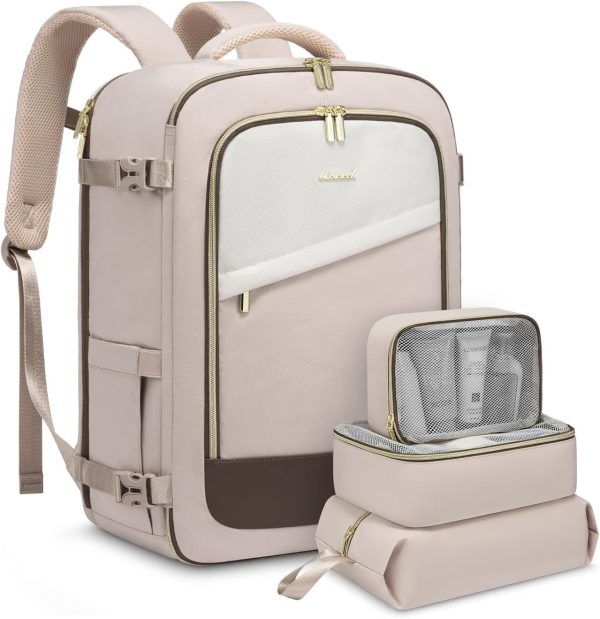 LOVEVOOK Travel Backpack for Women, 40L Carry On Backpack Flight Approved, Large Personal Item Bag Fits 17 inch Laptop, TSA Approved Luggage with 3 Packing Cubes,Waterproof Weekender Gym Daypack - Image 50