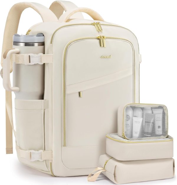 LOVEVOOK Travel Backpack for Women, 40L Carry On Backpack Flight Approved, Large Personal Item Bag Fits 17 inch Laptop, TSA Approved Luggage with 3 Packing Cubes,Waterproof Weekender Gym Daypack - Image 57