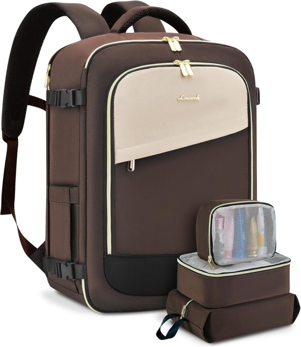 LOVEVOOK Travel Backpack for Women, 40L Carry On Backpack Flight Approved, Large Personal Item Bag Fits 17 inch Laptop, TSA Approved Luggage with 3 Packing Cubes,Waterproof Weekender Gym Daypack - Image 71