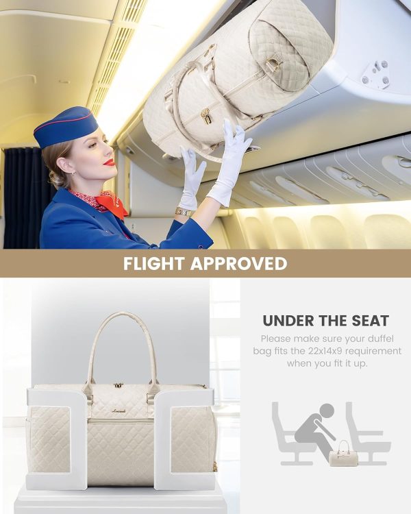 LOVEVOOK Travel Duffle Bag, Weekender Bag for Women with Toiletry Bag, Carry on Overnight Bag with Shoe Compartment, Gym Duffel Bag with Wet Pocket, Mommy Hospital Bags for Labor and Delivery - Image 5