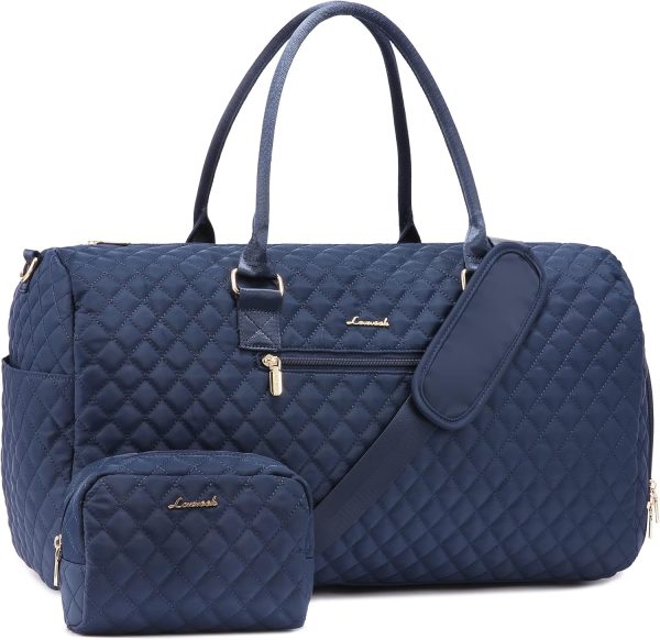 LOVEVOOK Travel Duffle Bag, Weekender Bag for Women with Toiletry Bag, Carry on Overnight Bag with Shoe Compartment, Gym Duffel Bag with Wet Pocket, Mommy Hospital Bags for Labor and Delivery - Image 10