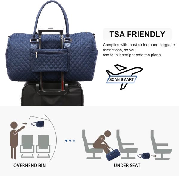 LOVEVOOK Travel Duffle Bag, Weekender Bag for Women with Toiletry Bag, Carry on Overnight Bag with Shoe Compartment, Gym Duffel Bag with Wet Pocket, Mommy Hospital Bags for Labor and Delivery - Image 13