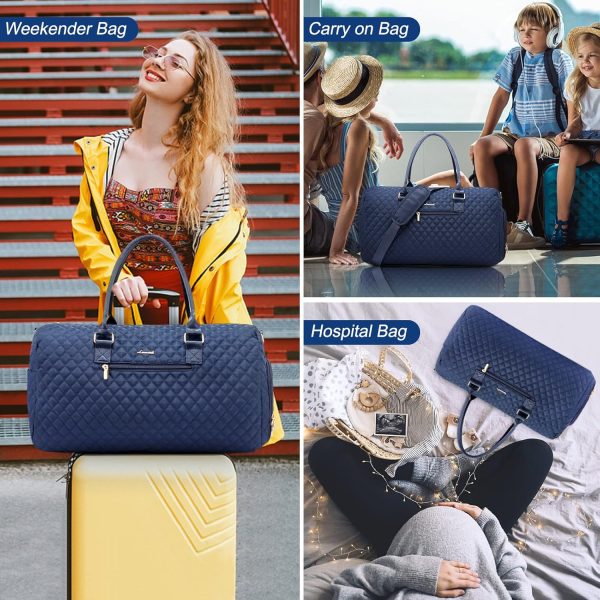 LOVEVOOK Travel Duffle Bag, Weekender Bag for Women with Toiletry Bag, Carry on Overnight Bag with Shoe Compartment, Gym Duffel Bag with Wet Pocket, Mommy Hospital Bags for Labor and Delivery - Image 15