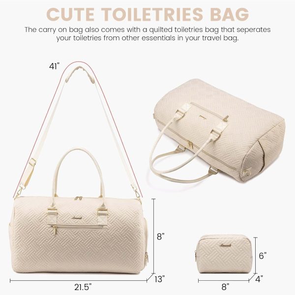 LOVEVOOK Travel Duffle Bag, Weekender Bag for Women with Toiletry Bag, Carry on Overnight Bag with Shoe Compartment, Gym Duffel Bag with Wet Pocket, Mommy Hospital Bags for Labor and Delivery - Image 17