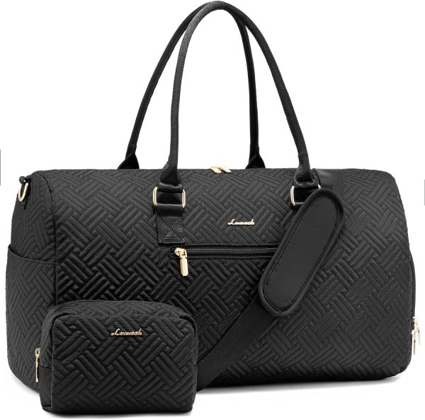 LOVEVOOK Travel Duffle Bag, Weekender Bag for Women with Toiletry Bag, Carry on Overnight Bag with Shoe Compartment, Gym Duffel Bag with Wet Pocket, Mommy Hospital Bags for Labor and Delivery - Image 22