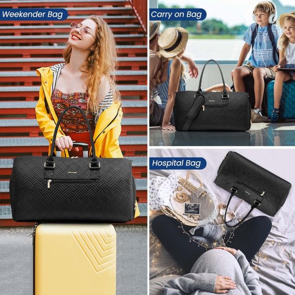 LOVEVOOK Travel Duffle Bag, Weekender Bag for Women with Toiletry Bag, Carry on Overnight Bag with Shoe Compartment, Gym Duffel Bag with Wet Pocket, Mommy Hospital Bags for Labor and Delivery - Image 27