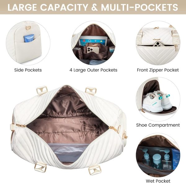 LOVEVOOK Travel Duffle Bag, Weekender Bag for Women with Toiletry Bag, Carry on Overnight Bag with Shoe Compartment, Gym Duffel Bag with Wet Pocket, Mommy Hospital Bags for Labor and Delivery - Image 30